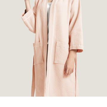 Cleanable And Fast Drying Waffle Bathrobe